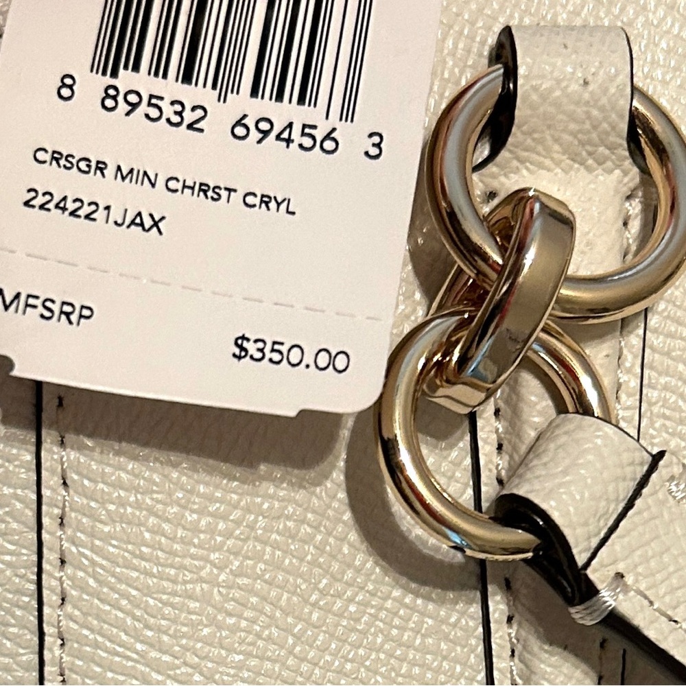 NWT Coach Cream Mini Christie Carryall  Bag - Convertible Three Style Straps. - Picture 12 of 15